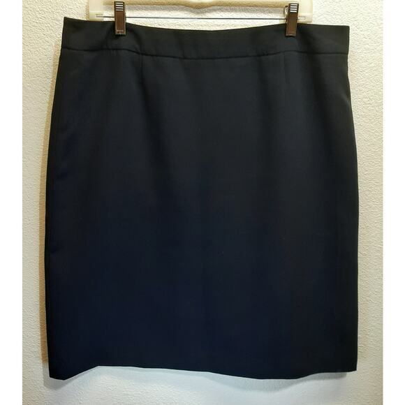 Jones Wear Essentials Navy Blue Career Lined Pencil Midi Skirt l Size: 16 - Picture 4 of 8